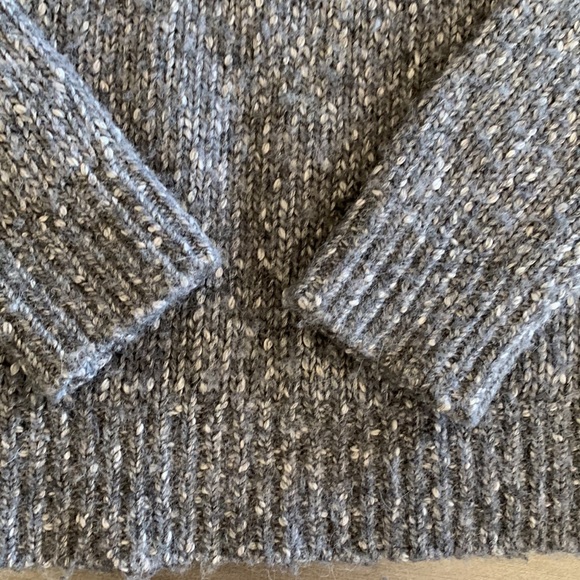 Theory Tweed Alpaca Soft Speckled Crewneck Sweater Heather Grey Sz S - Picture 5 of 7
